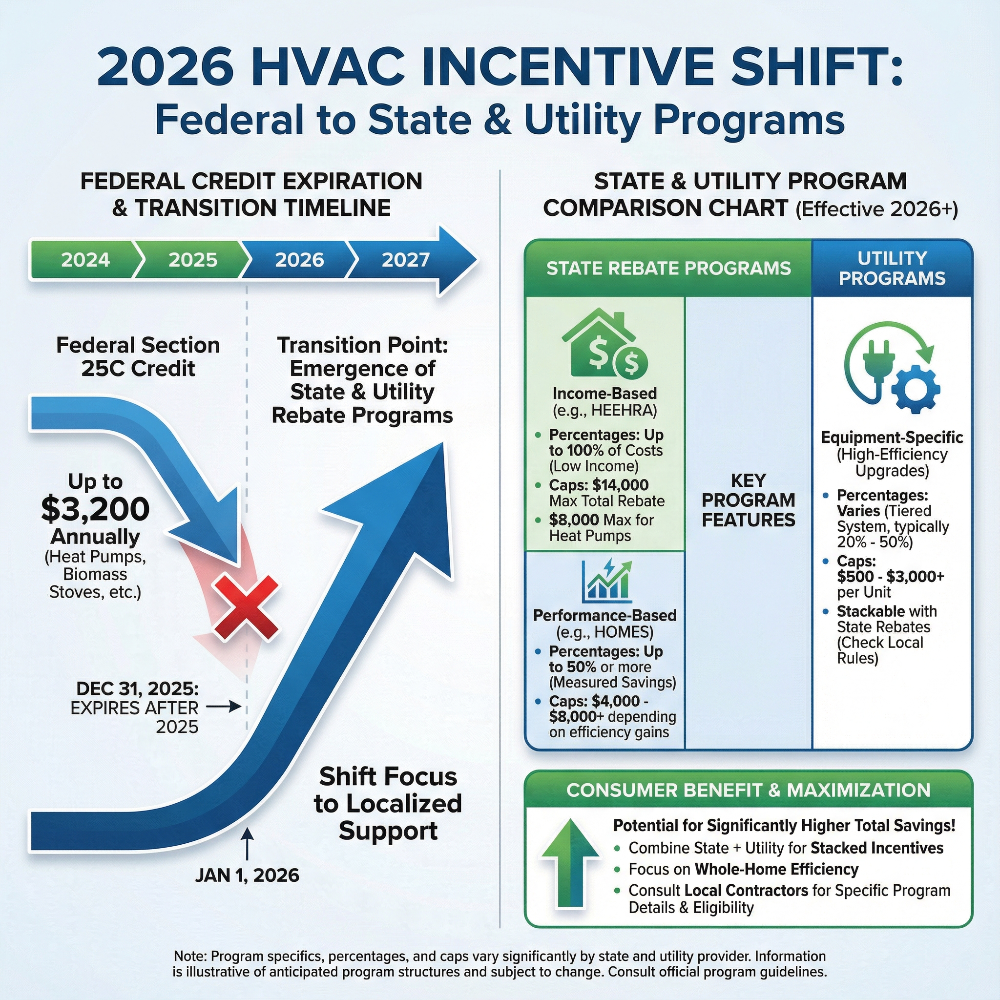 2026 HVAC Energy Efficiency Tax Credits: Complete Guide to Federal and State Rebates for New Systems