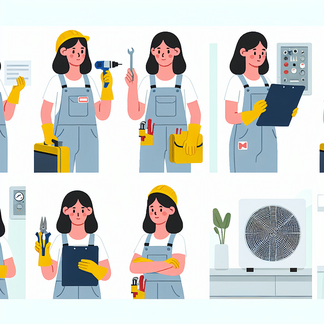 HVAC technician at work