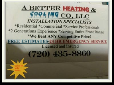 A Better Heating & Cooling Co LLC