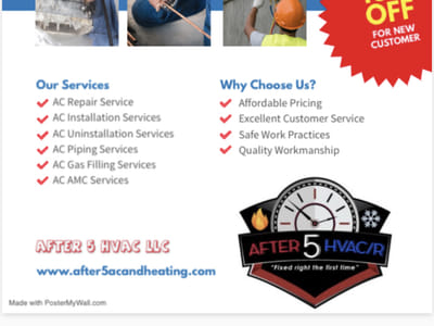 After 5 air conditioning and heating