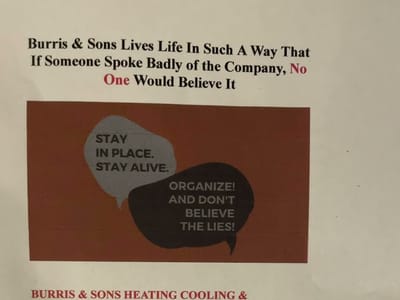 Burris & Sons Heating, Cooling & Plumbing