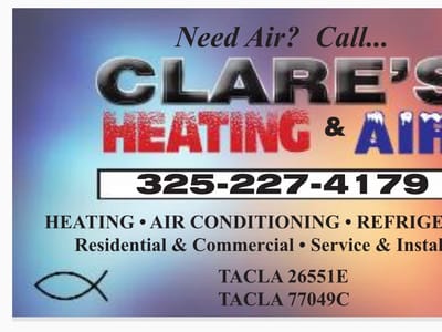Clare's Heating and Air Conditioning