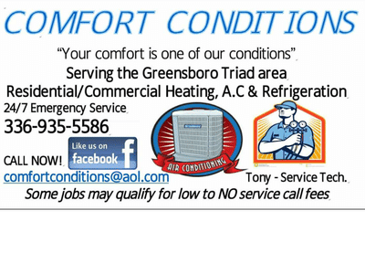 Comfort Conditions Heating AC & Refrigeration