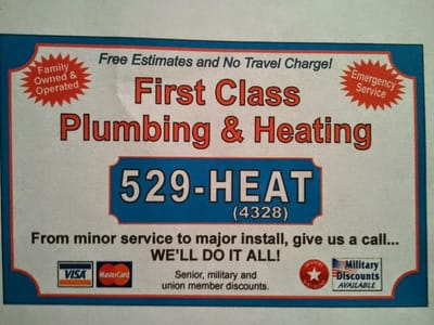 First Class Plumbing and Heating LLC