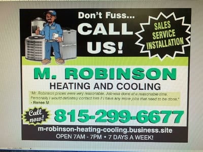 M.Robinson heating and air cond.