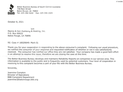 Marino & Son Plumbing & Heating