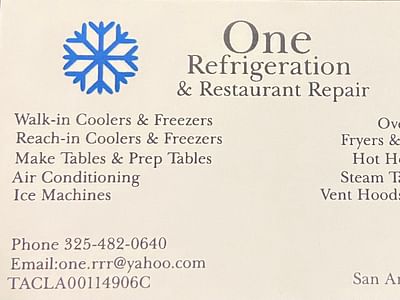 One Refrigeration and Restaurant Repair
