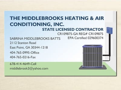 The Middlebrooks Heating & Air Conditioning, Inc.